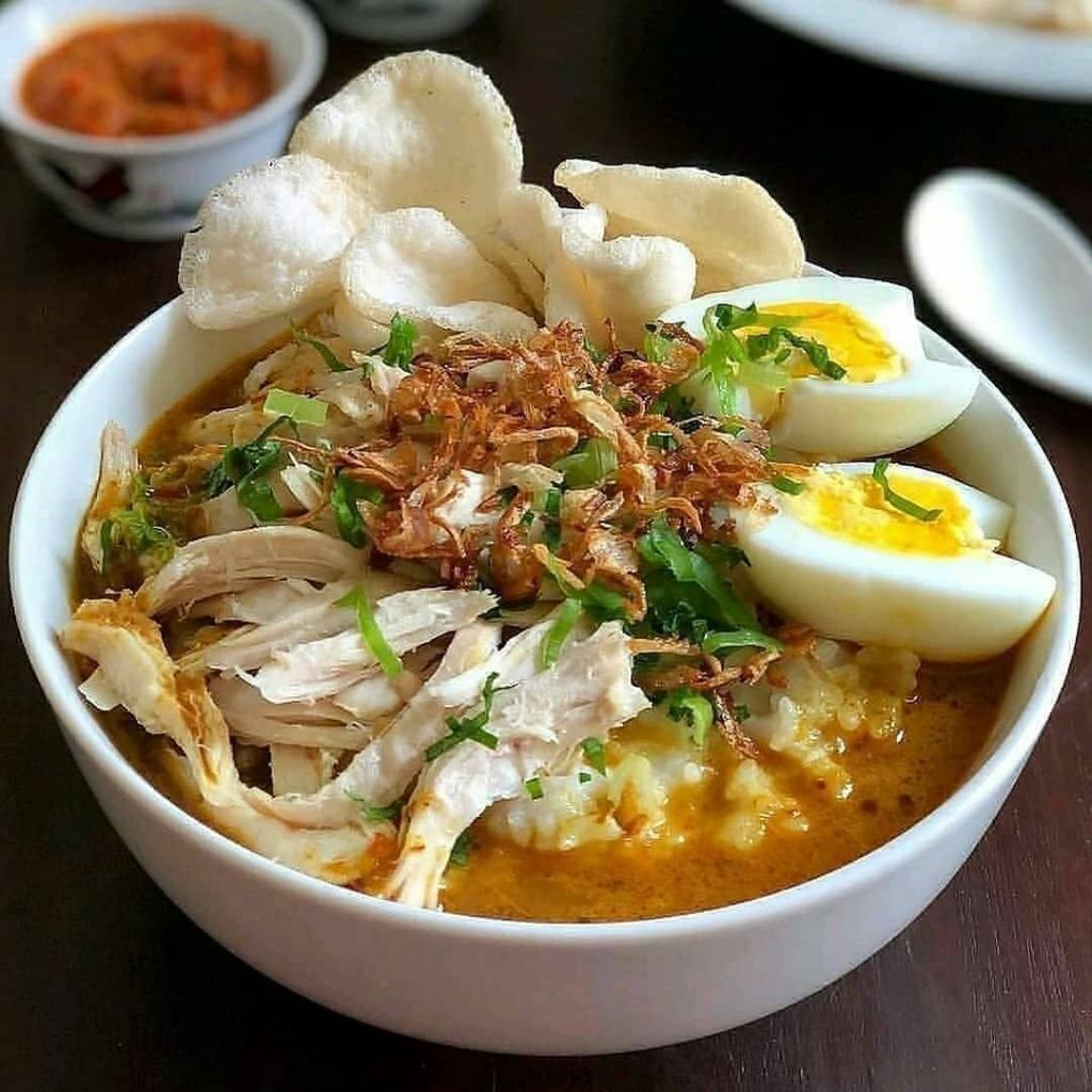 A traditional Balinese bubur ayam dish